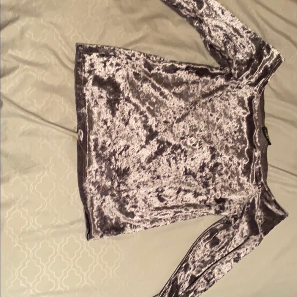 Cropped felt shirt
